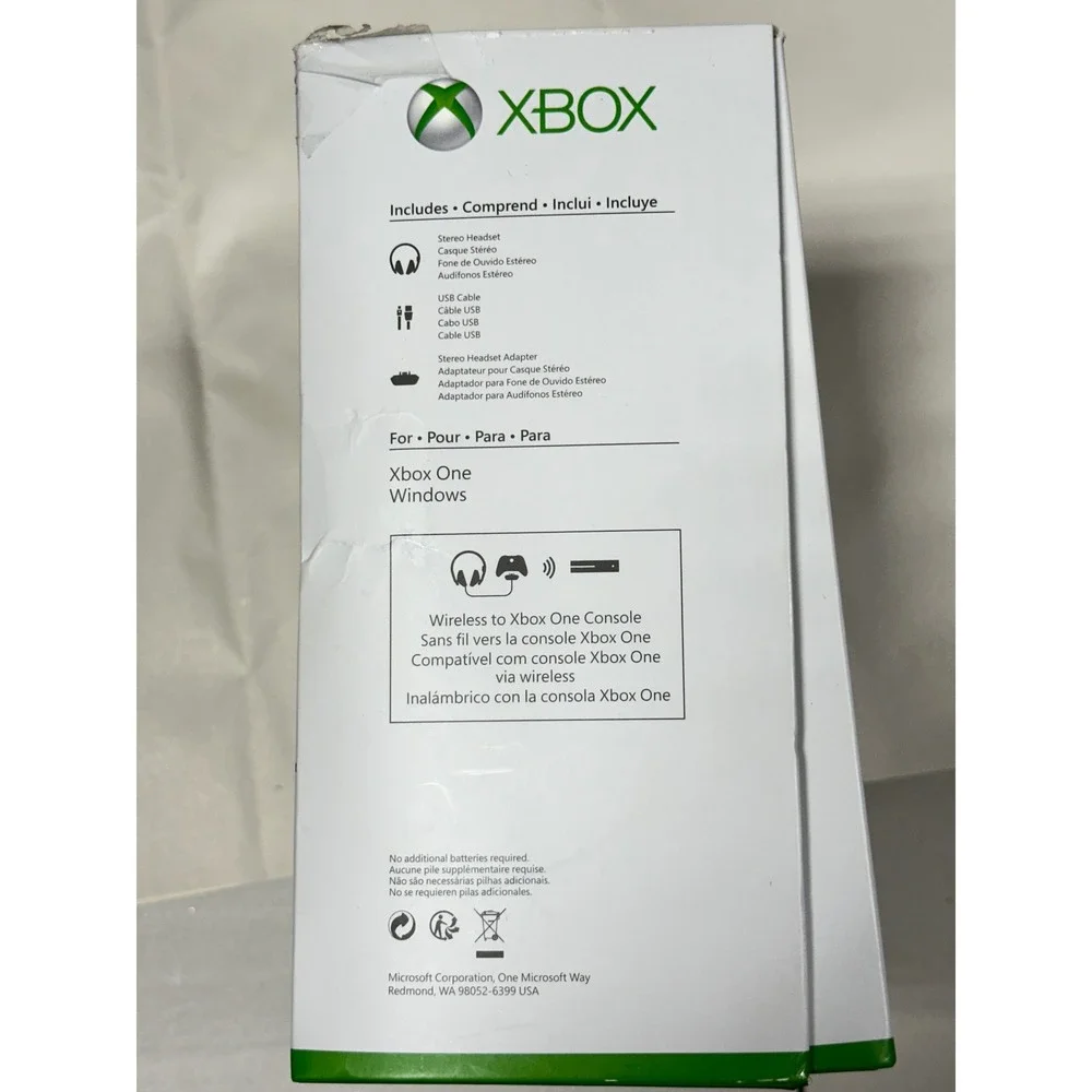 Microsoft Xbox Stereo Headset 1610 Black Gaming Headphones Xbox One PC